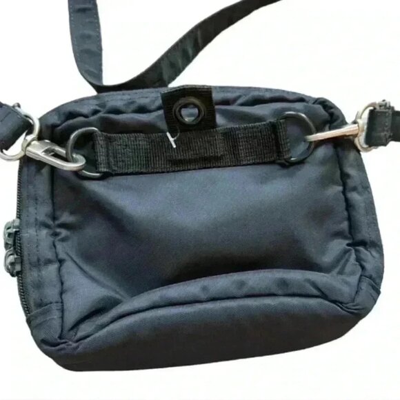 Derek Alexander Crossbody Bag Camera Black Nylon Unisex Square Long Strap Zipper - Picture 3 of 14